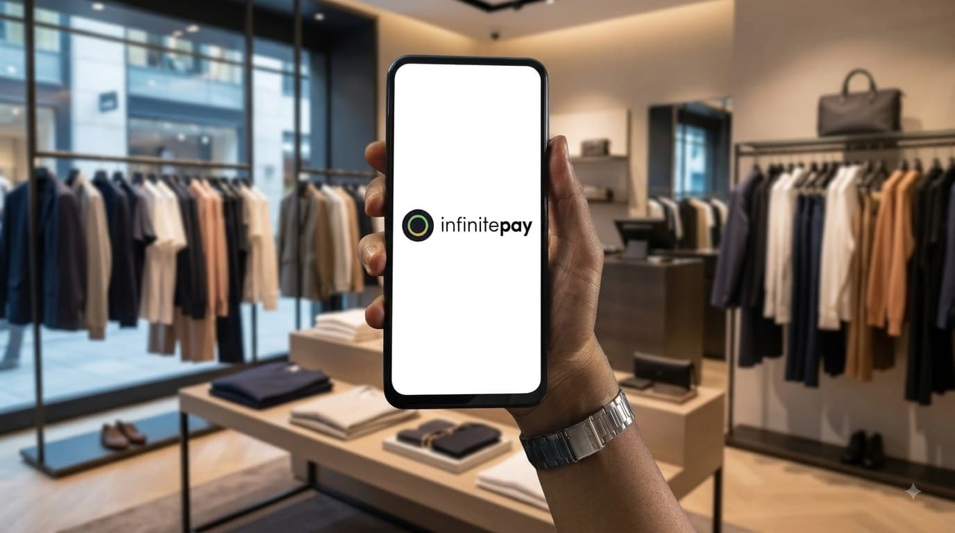 Tela do checkout online da InfinitePay em um celular